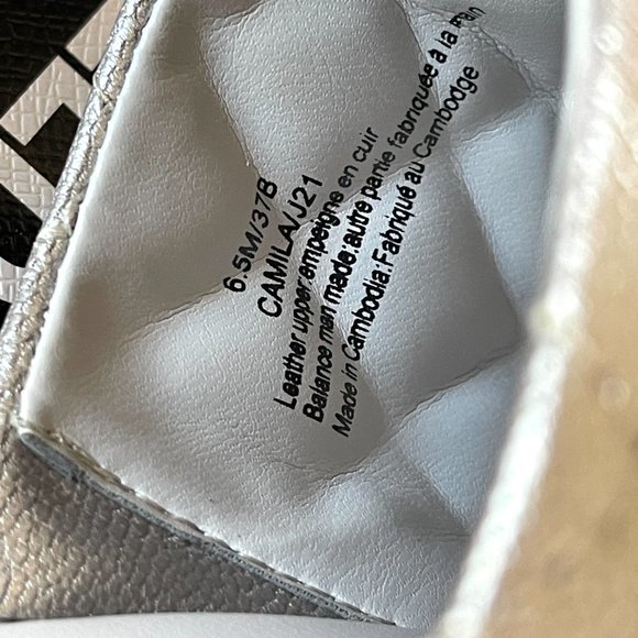 New Karl Lagerfeld Sandals 6.5 Camila Silver Pearl Stud Jute Platform Wedge - Picture 10 of 10